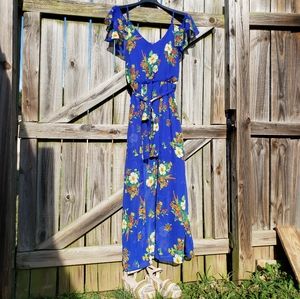 Bright Blue Floral Dress